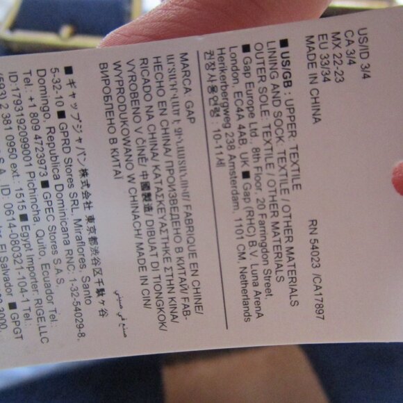 NWT Gap Kids Navy Blue Double Buckle Cork Sandals Shoes slides slippers Sz 3-4 - Picture 10 of 15